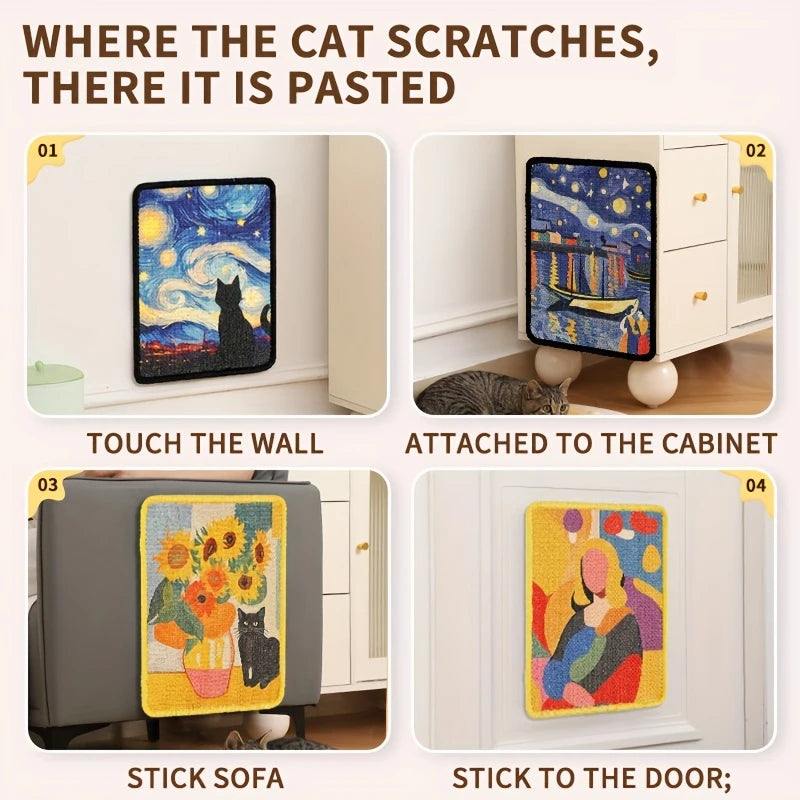 Wall-Mounted Cat Scratching Mat - product detail view