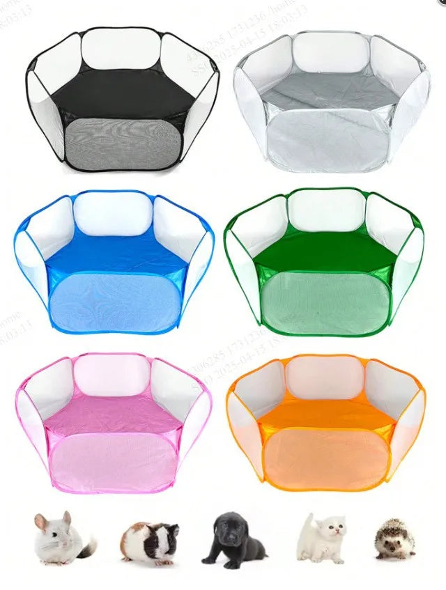 Foldable Transparent Pet Playpen – Portable Fence Tent