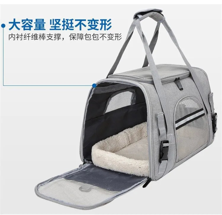 Airline-Approved Soft Pet Carrier Bag with Cushion