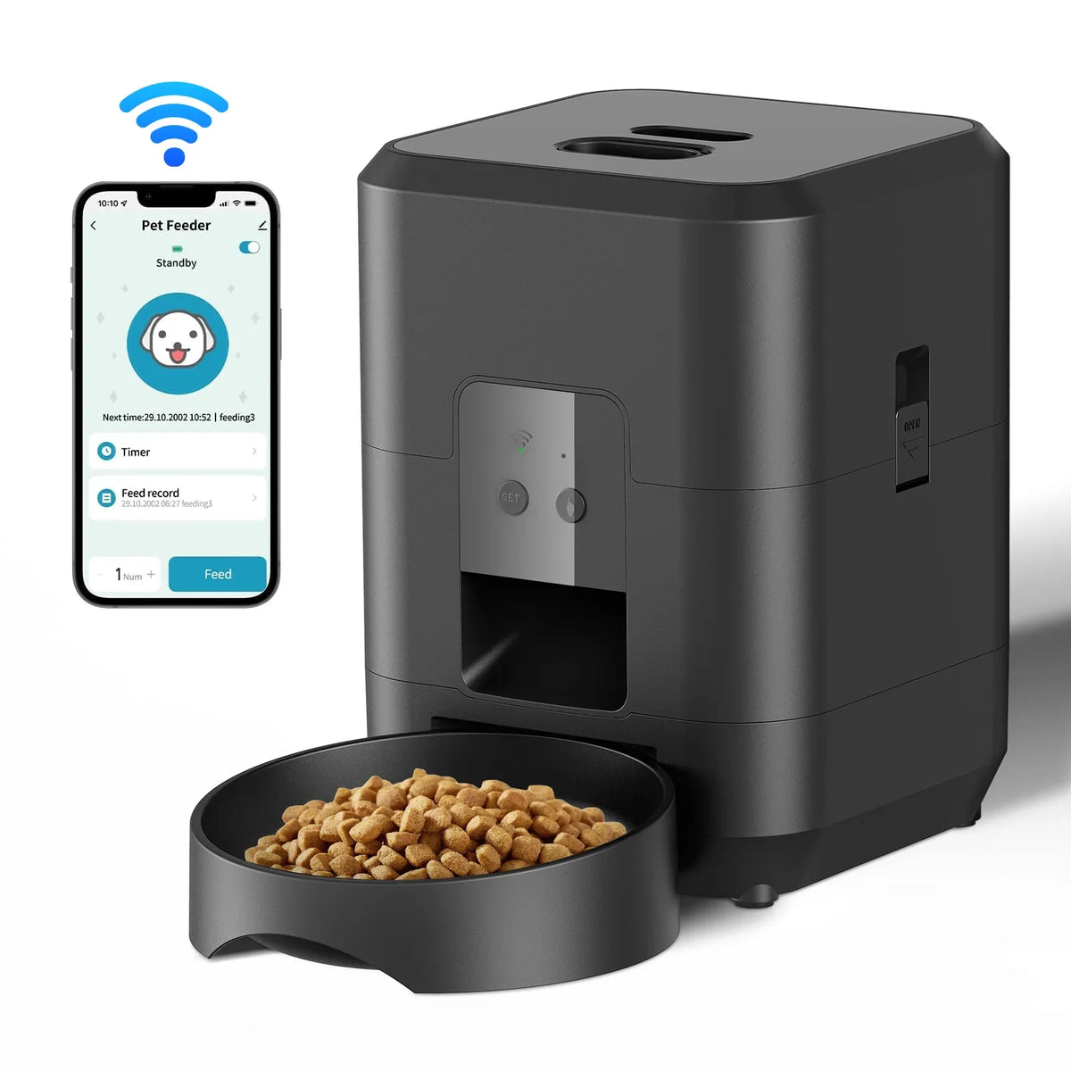 Smart Automatic Pet Feeder – Timed Slow Feed Dispenser