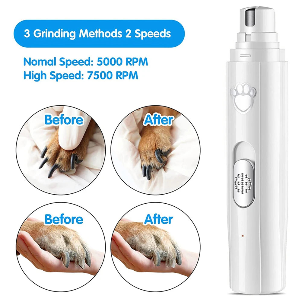 Electric Pet Nail Grinder with LED Light - product detail view