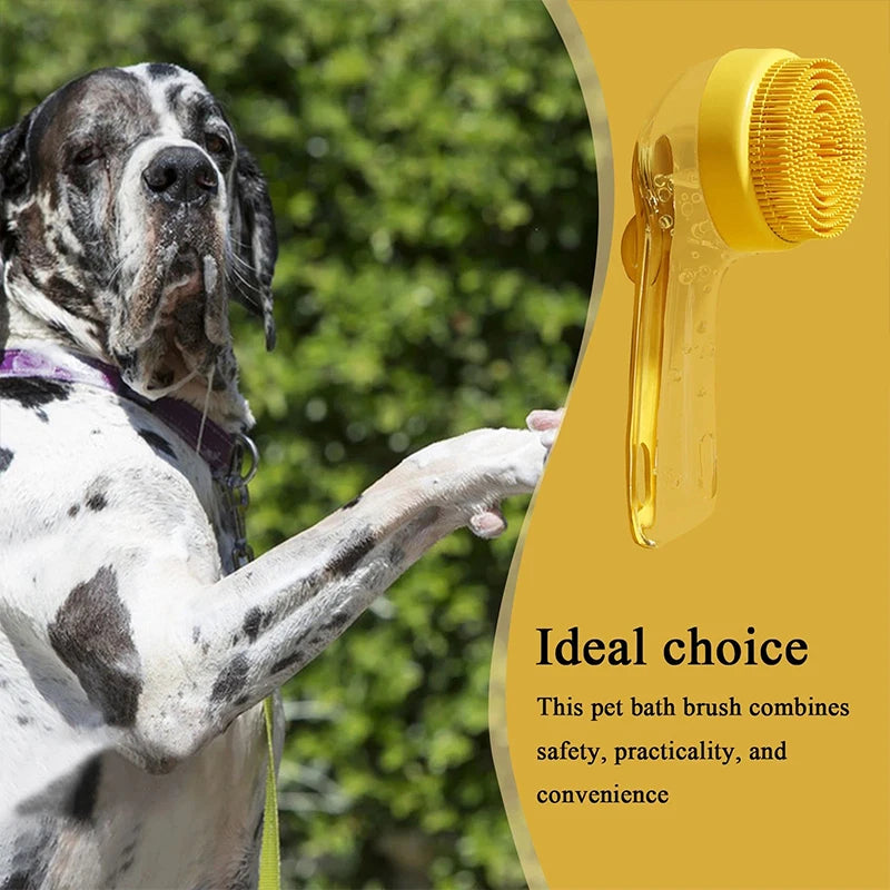 Long Handle Pet Bathing Brush - product detail view
