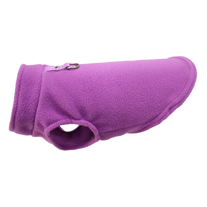Fleece Dog Vest with D-Ring - product detail view