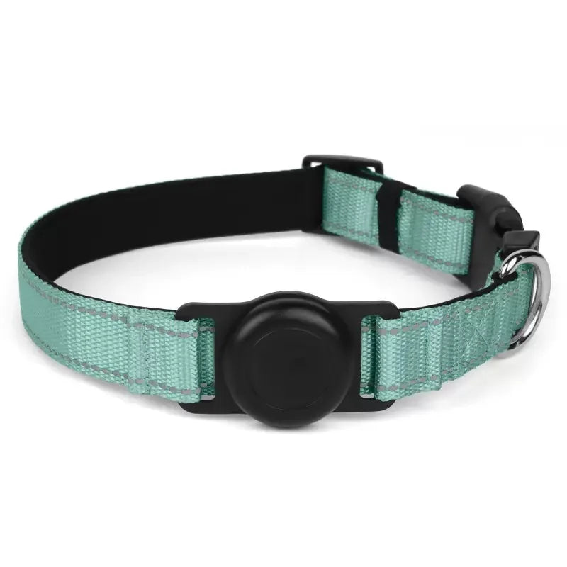 Reflective Adjustable Dog Collar – AirTag Compatible