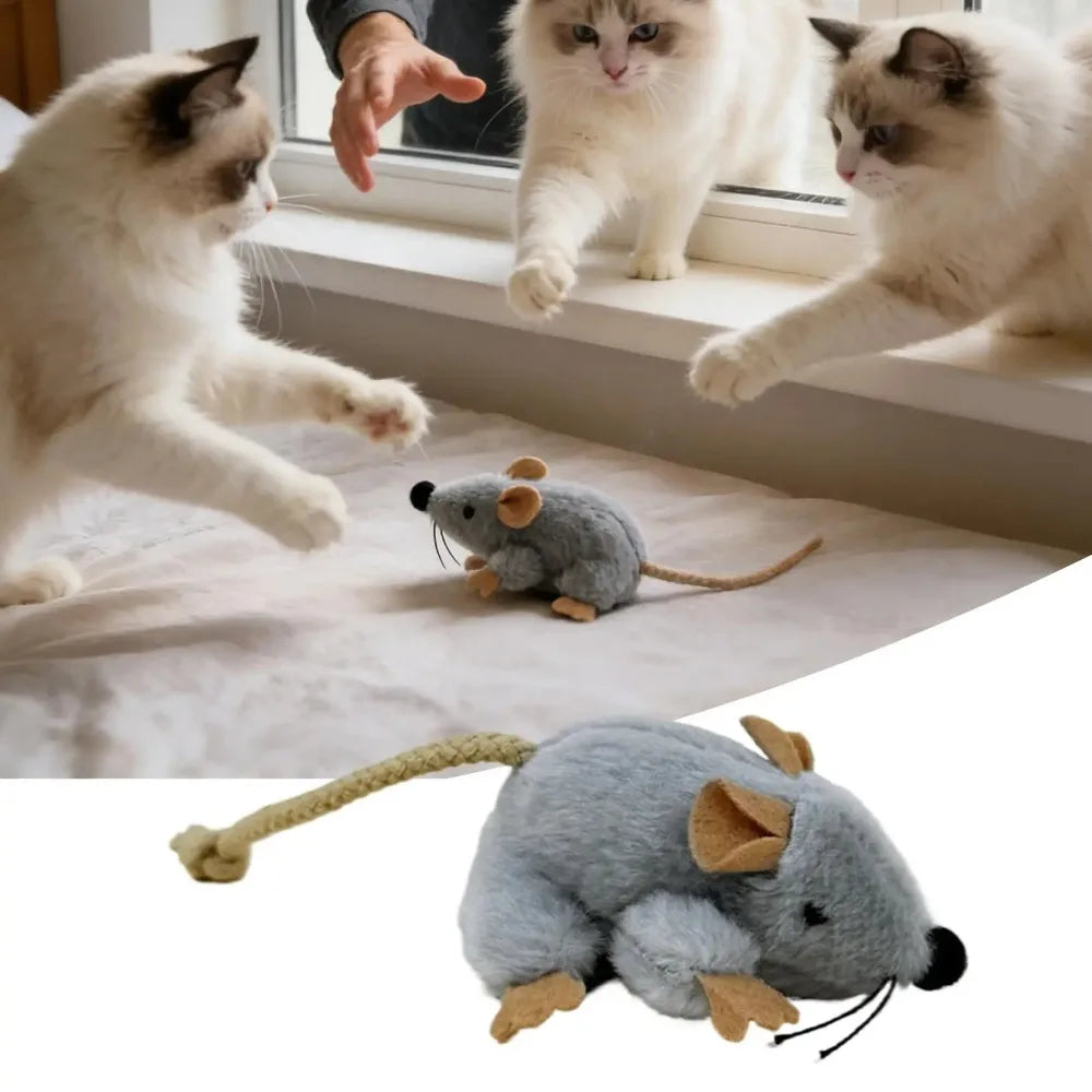 Realistic Plush Mouse Cat Toy - main product photo