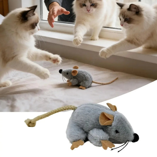 Realistic Plush Mouse Cat Toy - main product photo