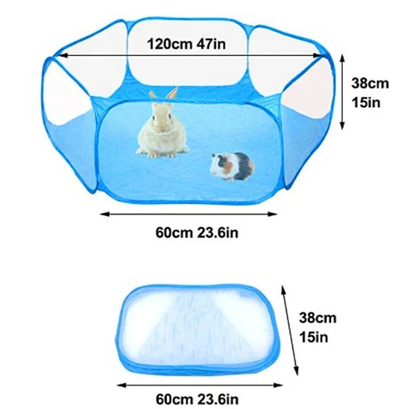 Foldable Transparent Pet Playpen - product detail view