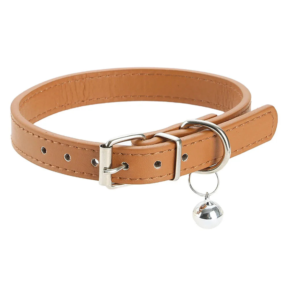 Leather Bell Collar for Dogs - product detail view
