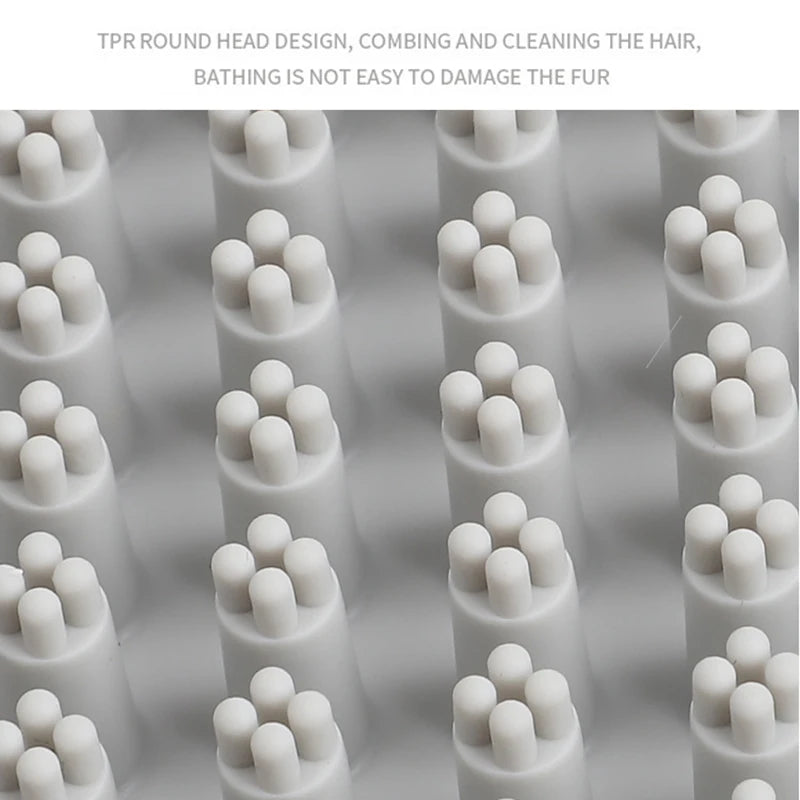 Rubber Bristle Grooming Comb - product detail view