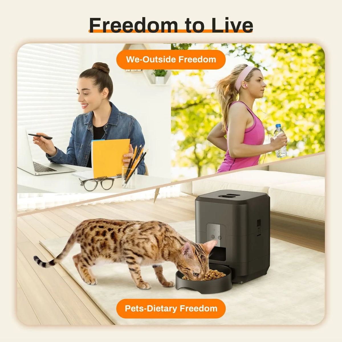 Smart Automatic Pet Feeder – Timed Slow Feed Dispenser