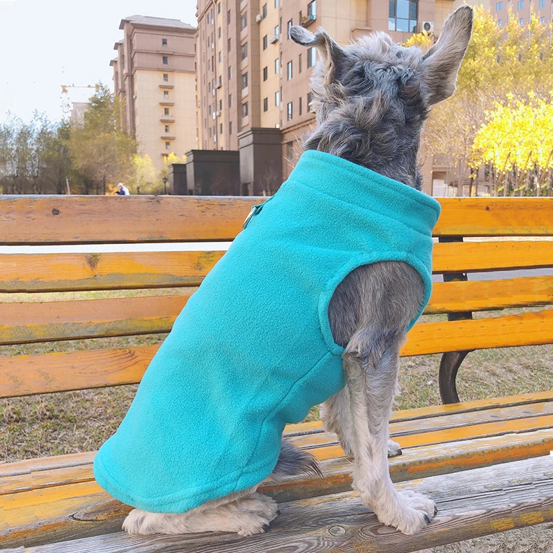 Fleece Dog Vest with D-Ring - close-up of D-ring attachment