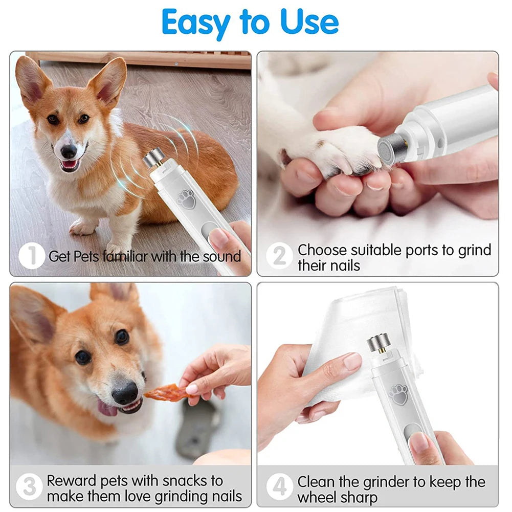 Electric Pet Nail Grinder with LED Light - product detail view