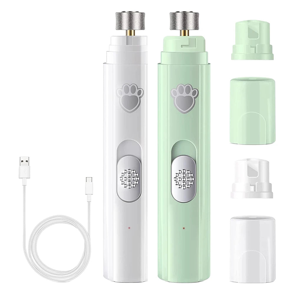 Electric Pet Nail Grinder with LED Light – USB Rechargeable