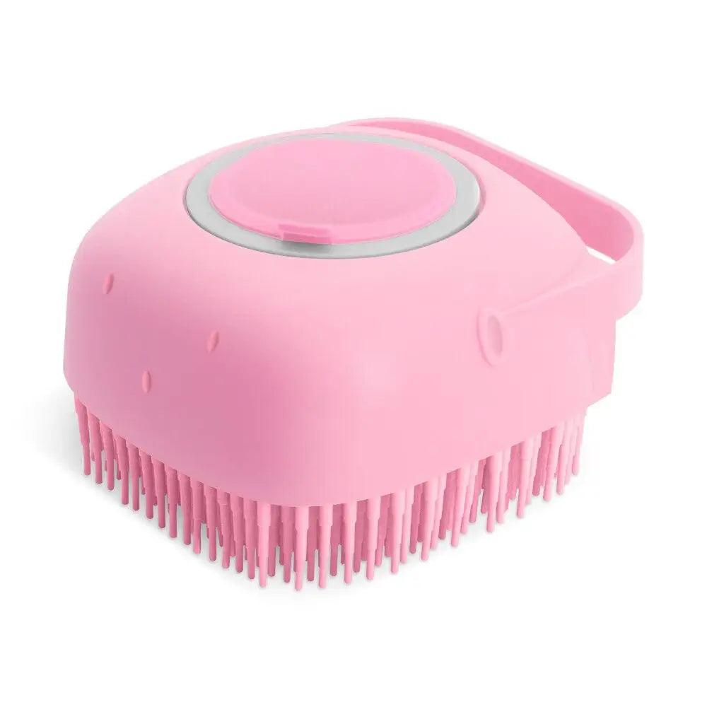 Compact Silicone Shampoo Brush for Short-Haired Pets