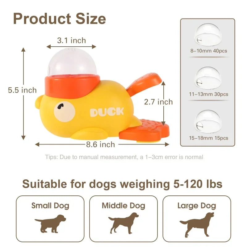 Duck Slow Feeder – Anti-Gulping Treat Dispenser for Dogs