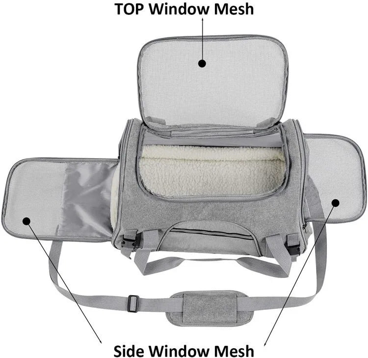 Airline-Approved Soft Pet Carrier Bag with Cushion