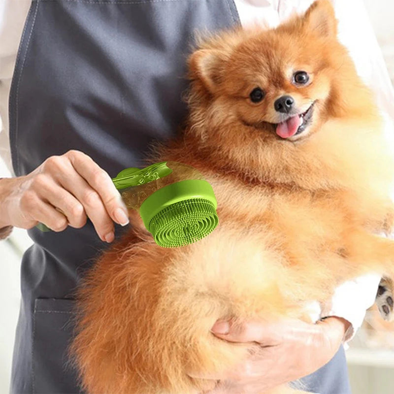 Long Handle Pet Bathing Brush - product detail view