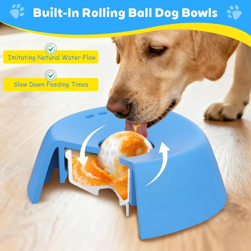 Slow Lick Bowl for Dogs - close-up of ridged silicone surface