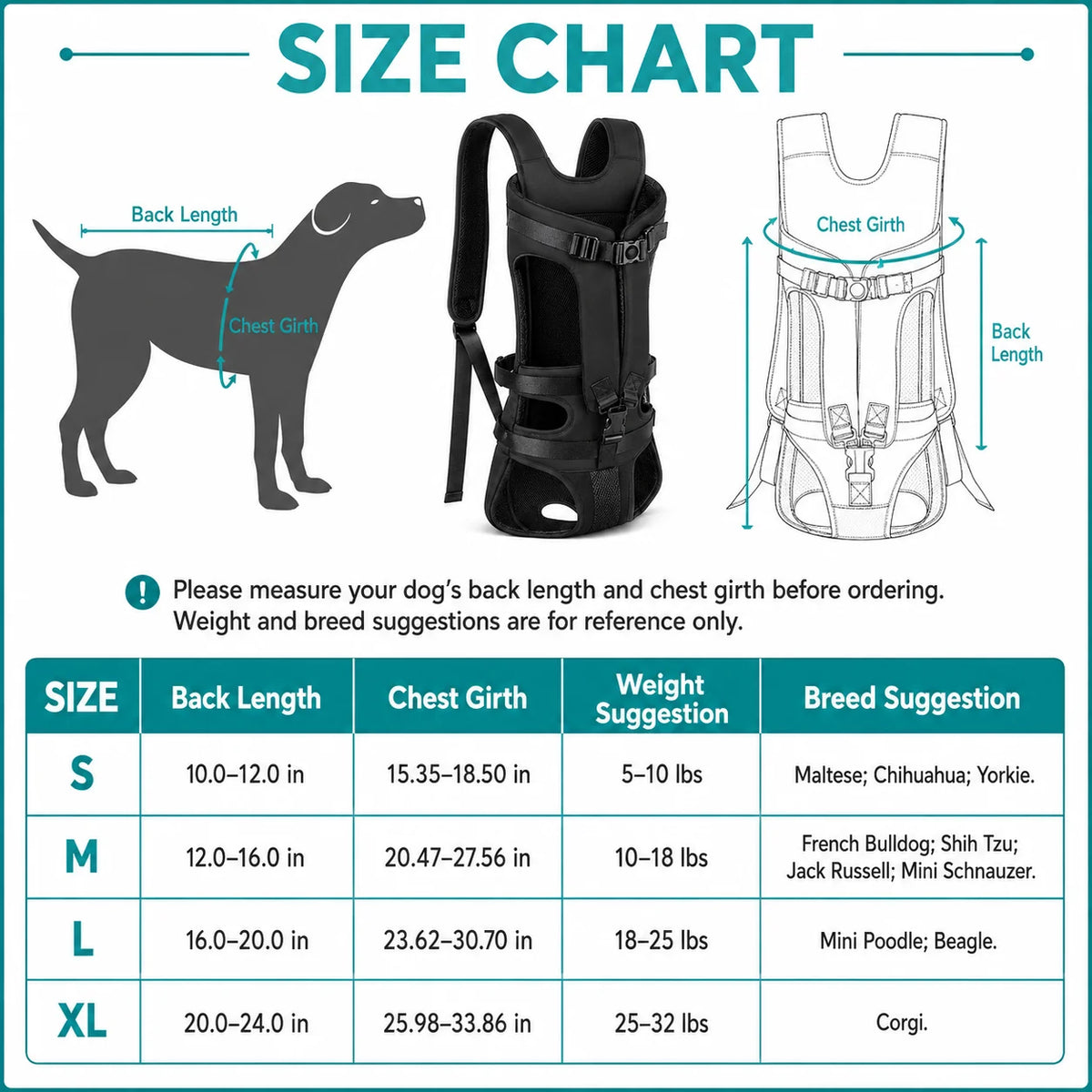 Front-Carry Pet Backpack - product detail view