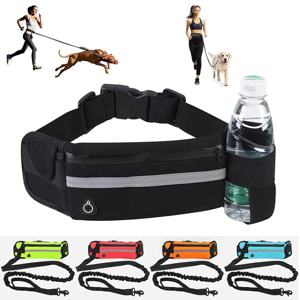Hands-Free Running Leash with Waist Bag - main product photo