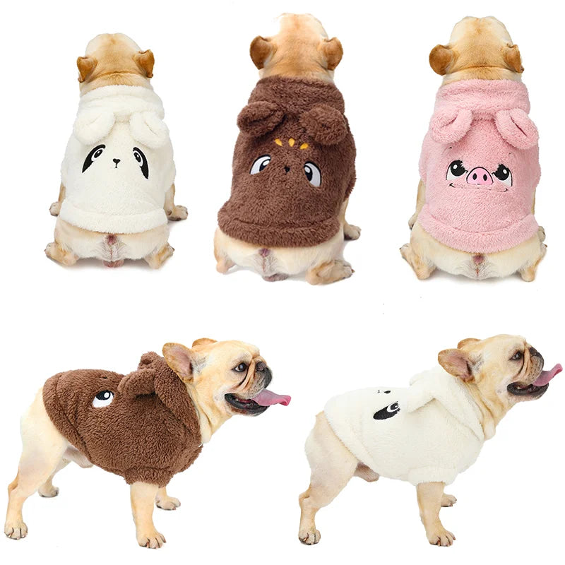 Winter Dog Hoodie Coat - product detail view