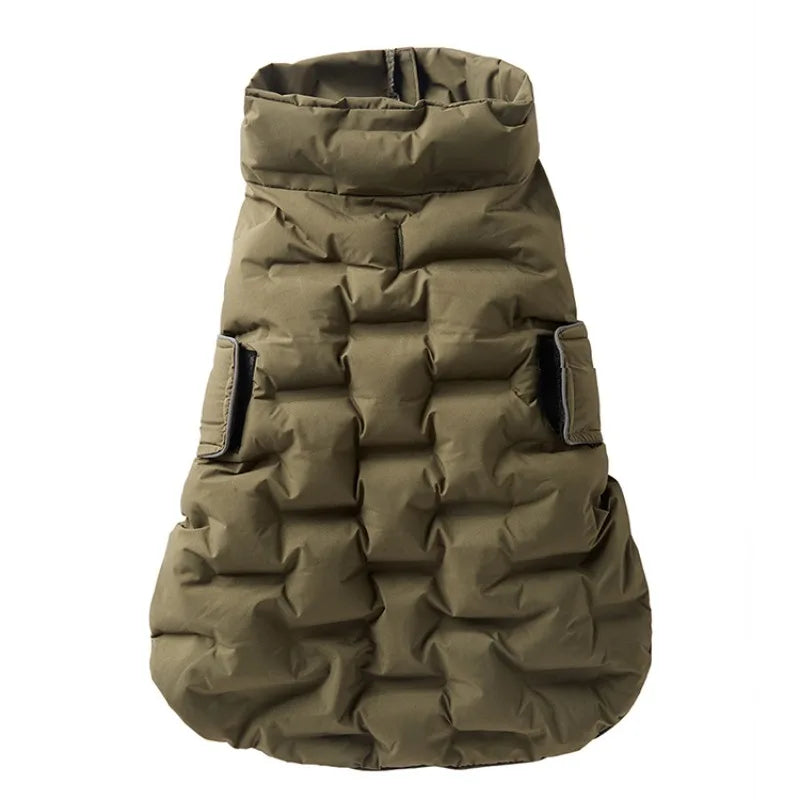 Windproof Cotton-Padded Dog Coat - close-up of down-style padding