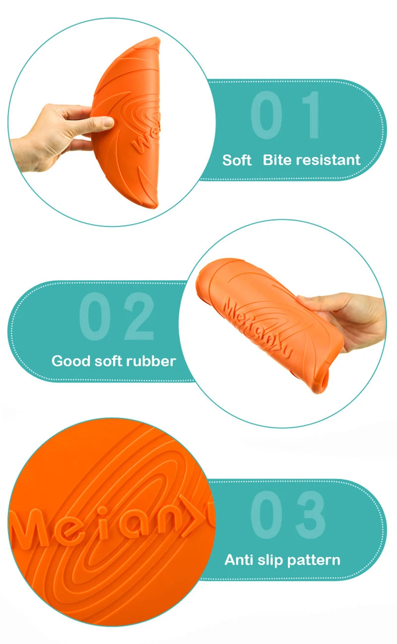 Silicone Flying Disc Dog Toy - product detail view