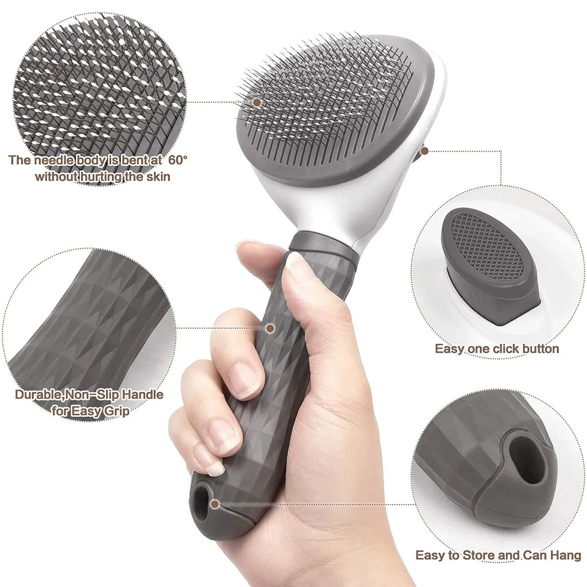 Self-Cleaning Deshedding Brush - product detail view