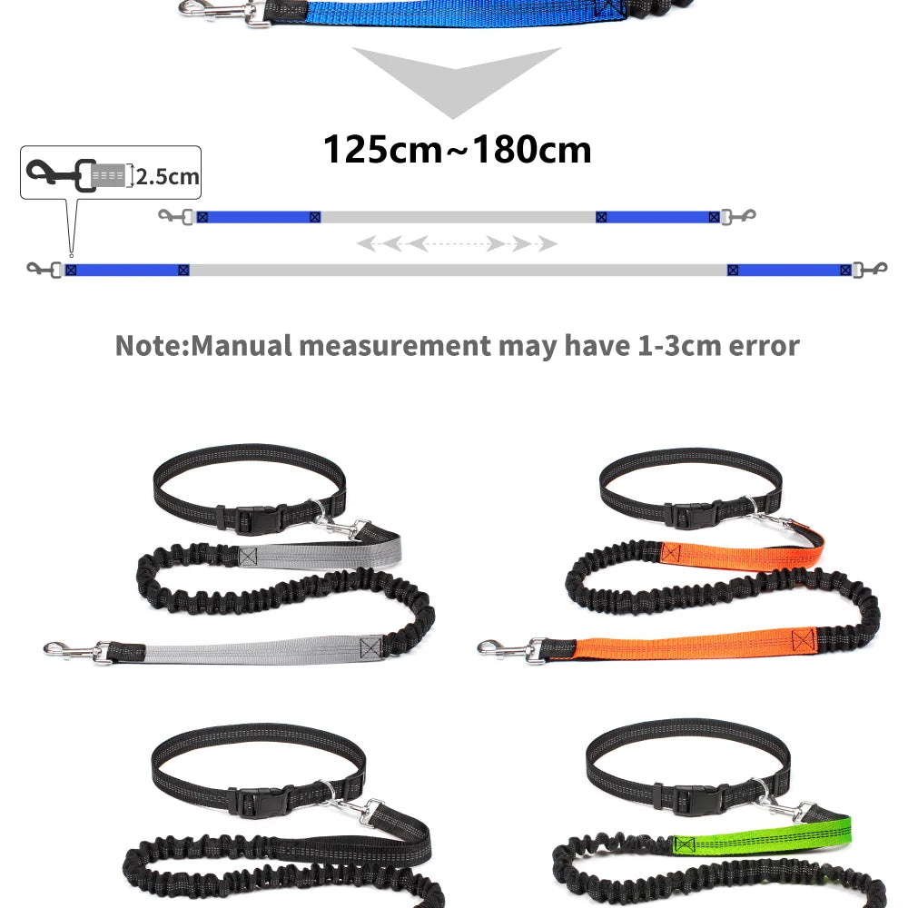 Hands-Free Running Leash with Waist Belt - product detail view