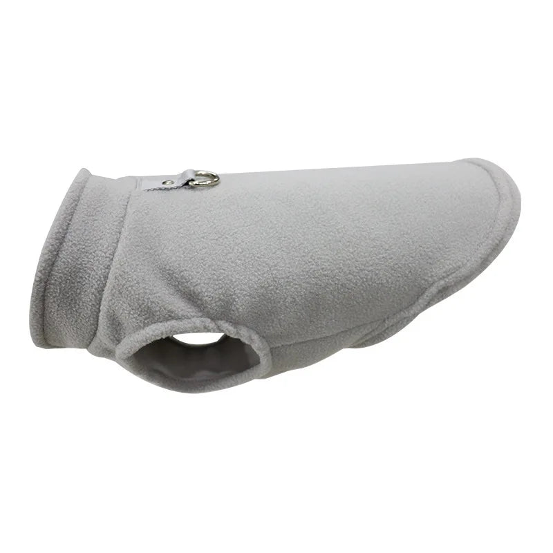 Fleece Dog Vest with D-Ring – Warm Jacket for Small Dogs & Cats