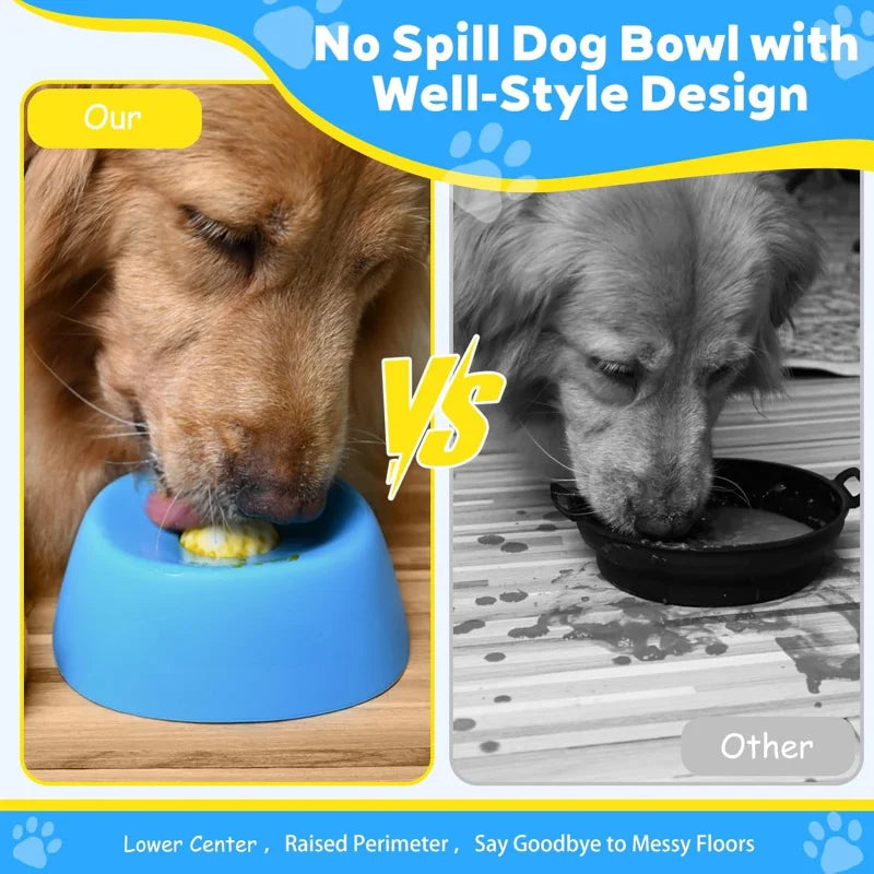 Slow Lick Bowl for Dogs - dog licking treats from textured mat