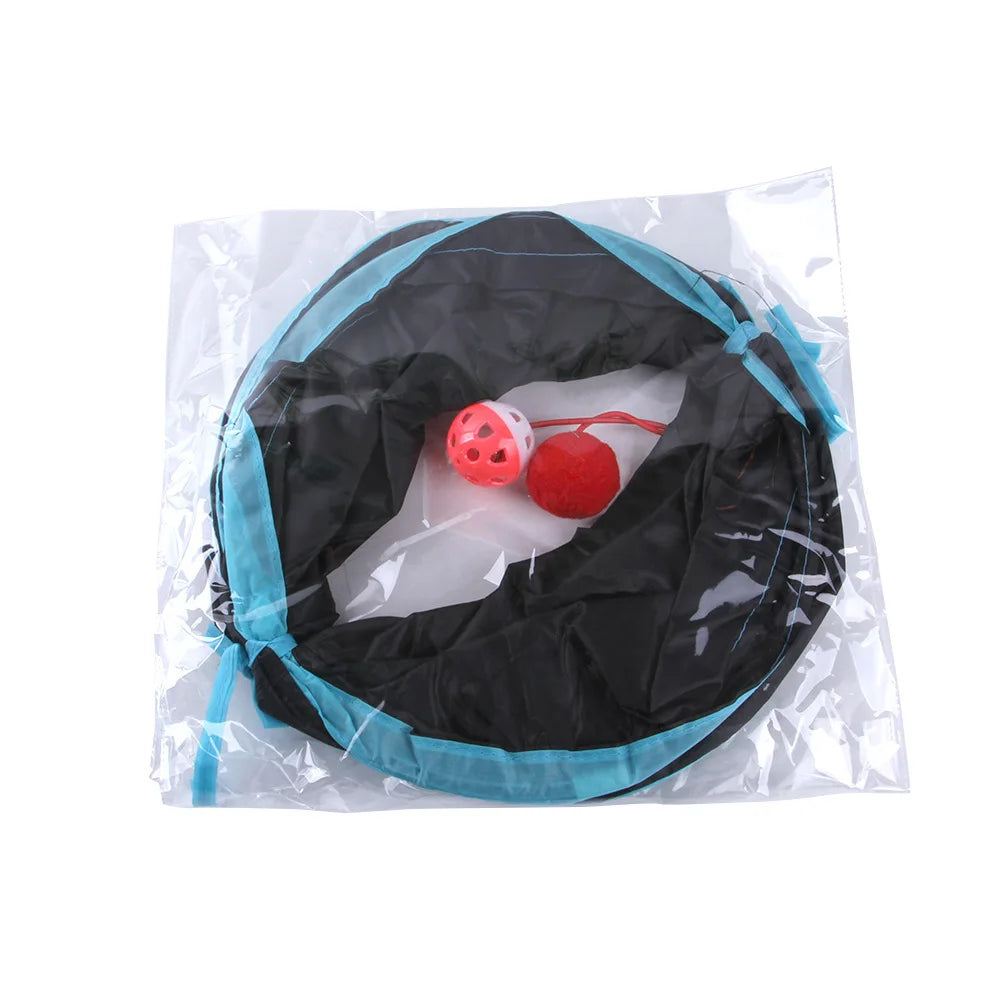 Foldable Cat Play Tunnel - product detail view