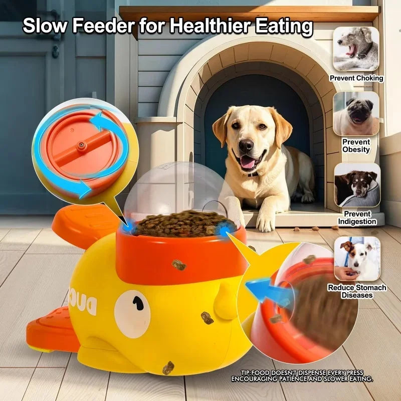 Duck Slow Feeder – Anti-Gulping Treat Dispenser for Dogs