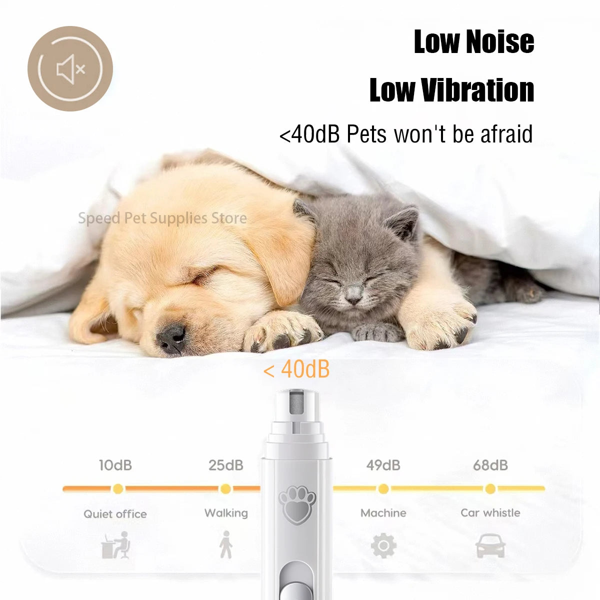 Painless Electric Dog Nail Grinder - product detail view