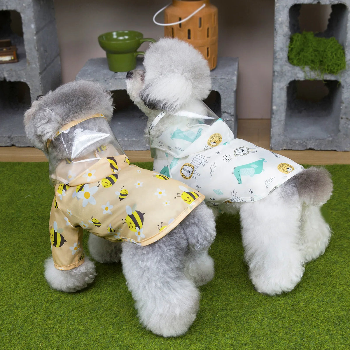 Cartoon Print Dog Raincoat - main product photo