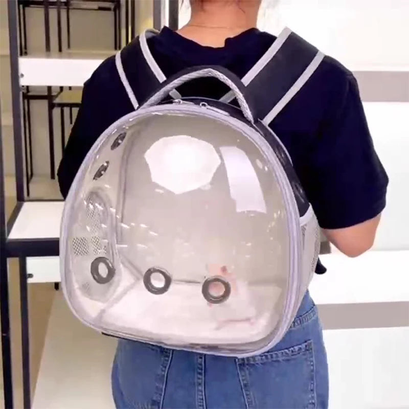 Breathable Small Animal Carrier Backpack - small animal inside ventilated backpack