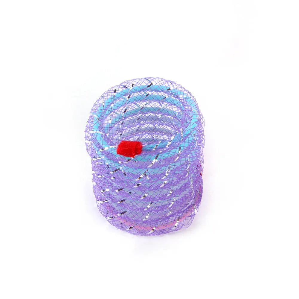 Coil Spring Cat Toy - kitten playing with bouncy spring
