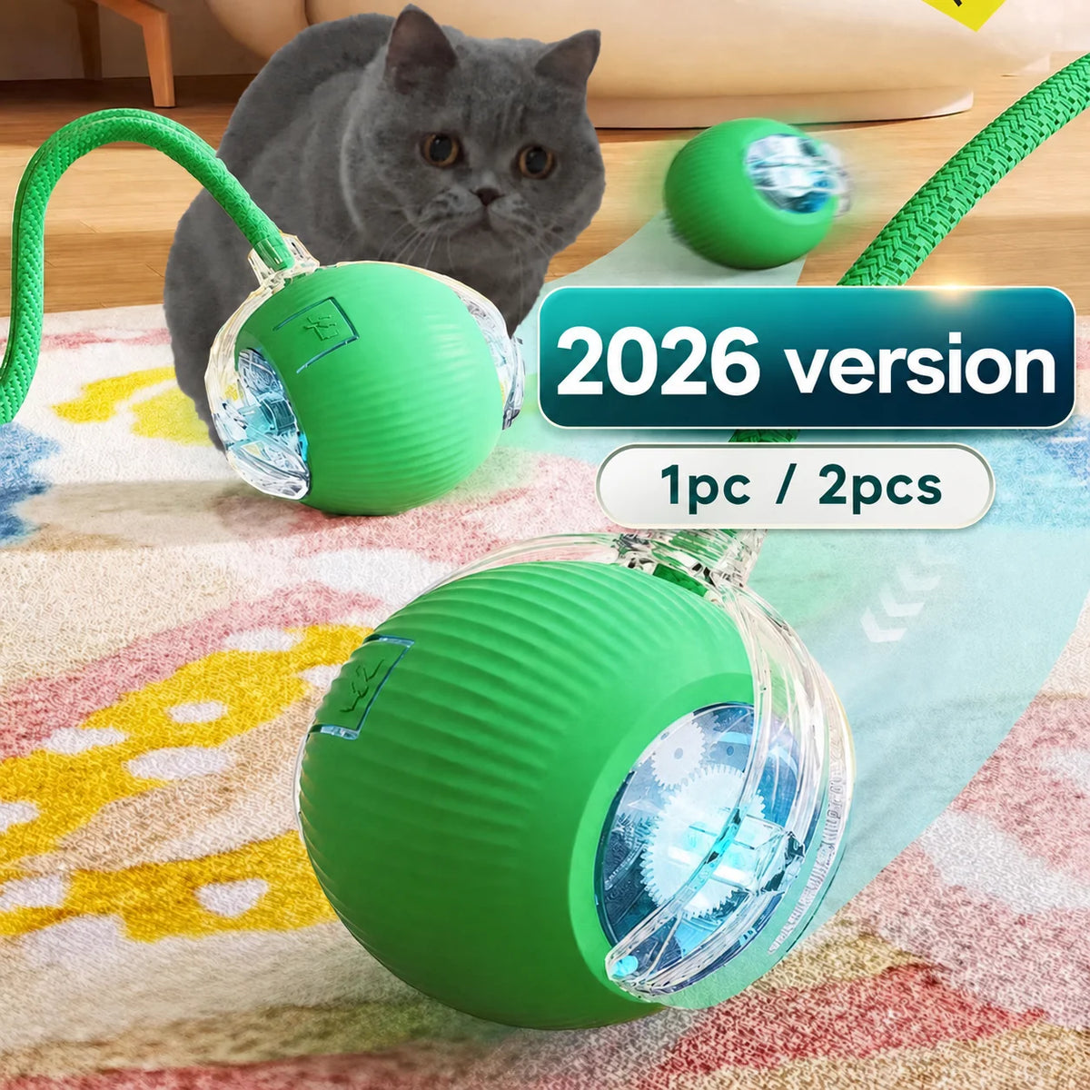 Automatic Rolling Ball Cat Toy - main product photo