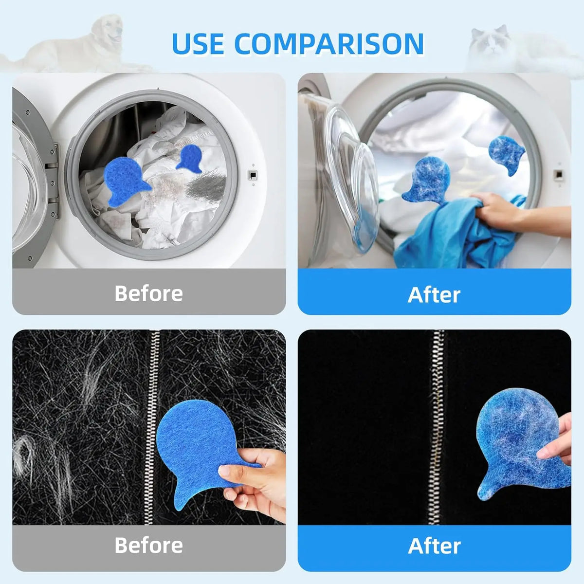 Reusable Pet Hair Remover 6-Pack - product detail view