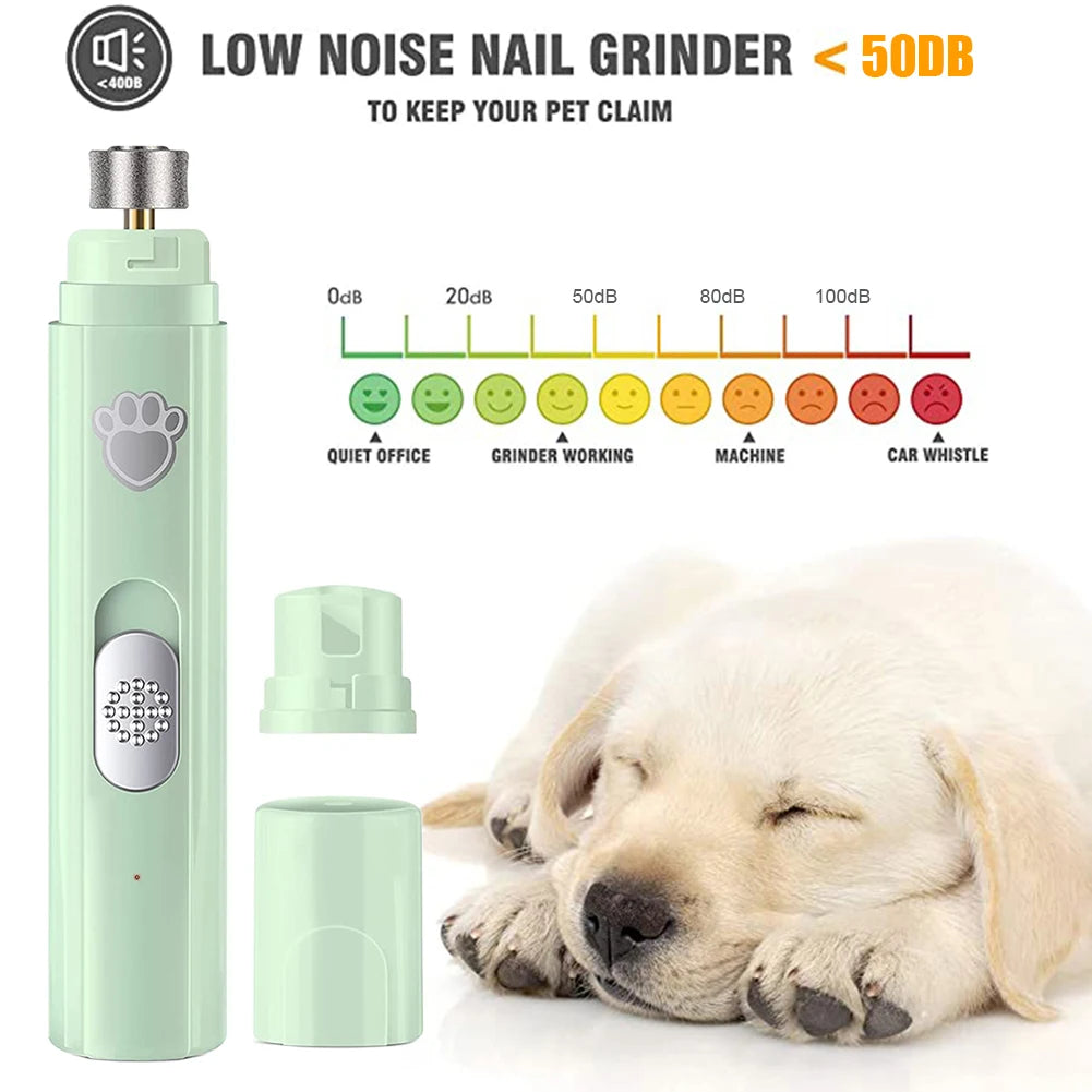 Electric Pet Nail Grinder with LED Light - grinding pet nails with electric tool