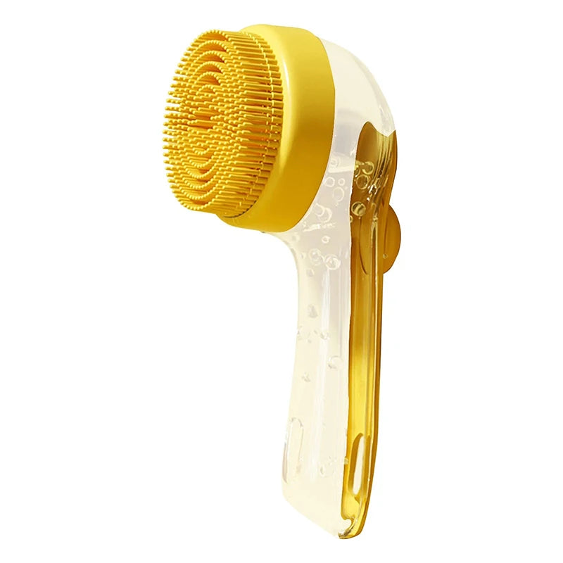 Long Handle Pet Bathing Brush with Shampoo Dispenser