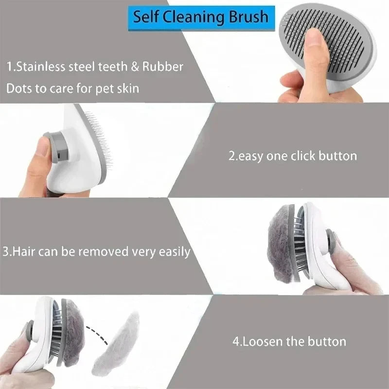 Self-Cleaning Deshedding Brush - product detail view
