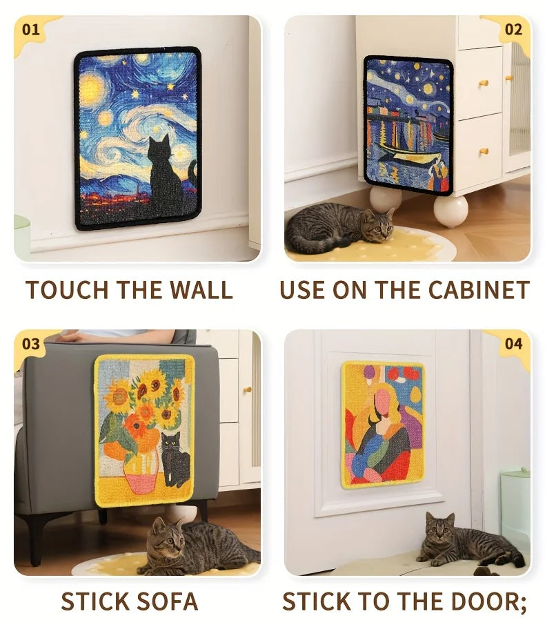 Wall-Mounted Cat Scratching Mat - product detail view