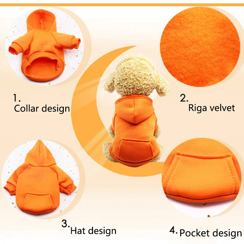 Cotton Hoodie & Overalls Set for Dogs - close-up of overall straps