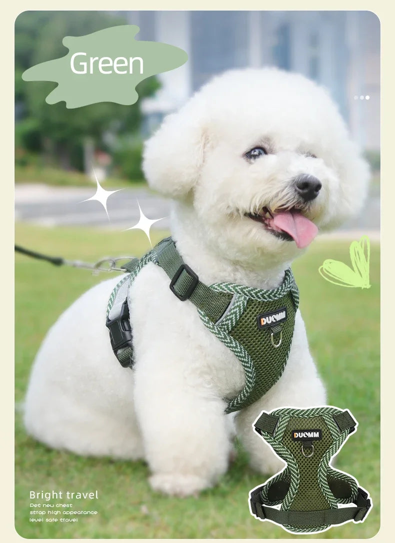 Reflective Harness & Leash Set for Small Dogs