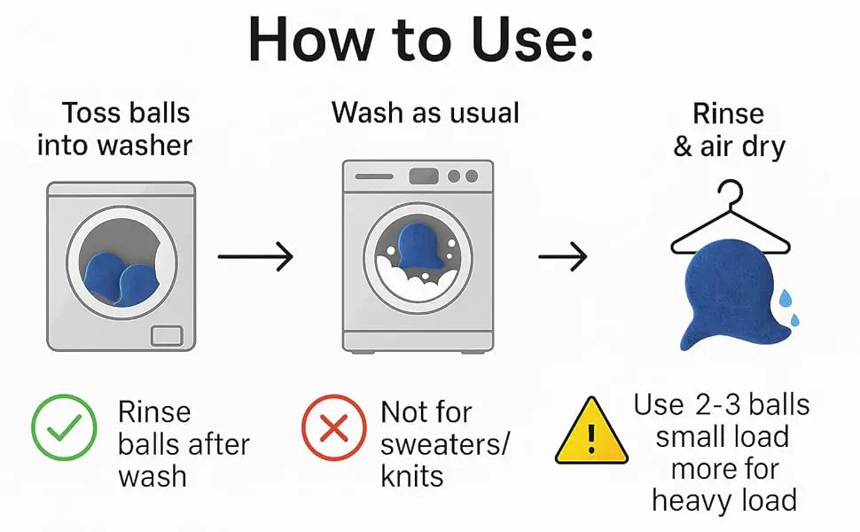 Reusable Pet Hair Remover for Laundry – 6 Pack