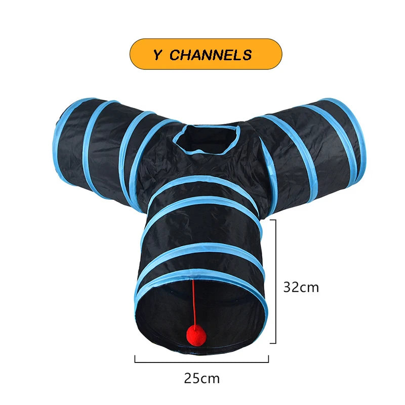 Foldable Cat Play Tunnel - product detail view