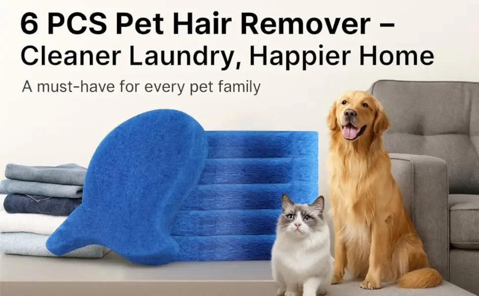 Reusable Pet Hair Remover 6-Pack - product detail view