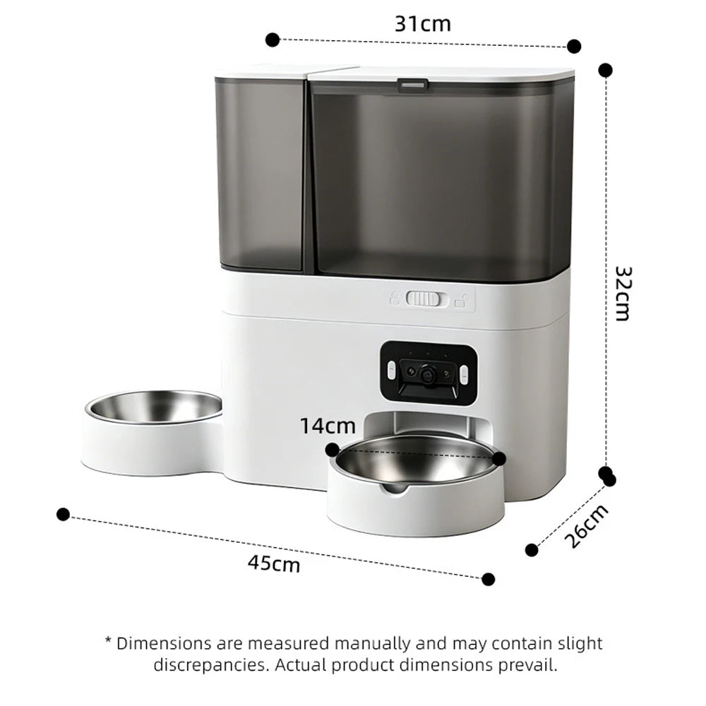 WiFi Automatic Pet Feeder with Camera - app control screen for remote feeding