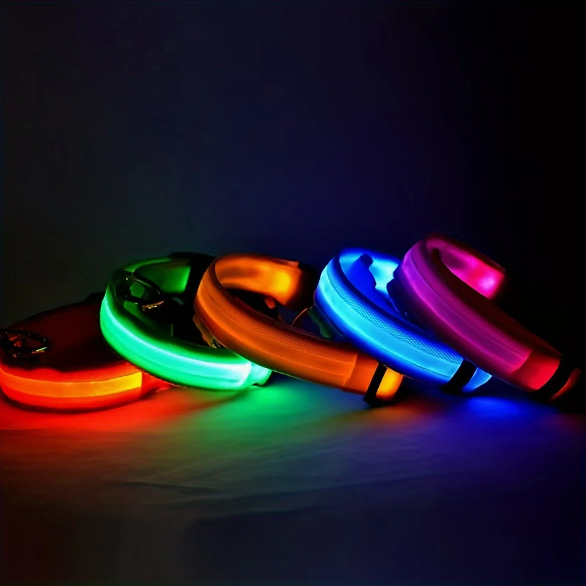 Reflective LED Dog Collar - product detail view